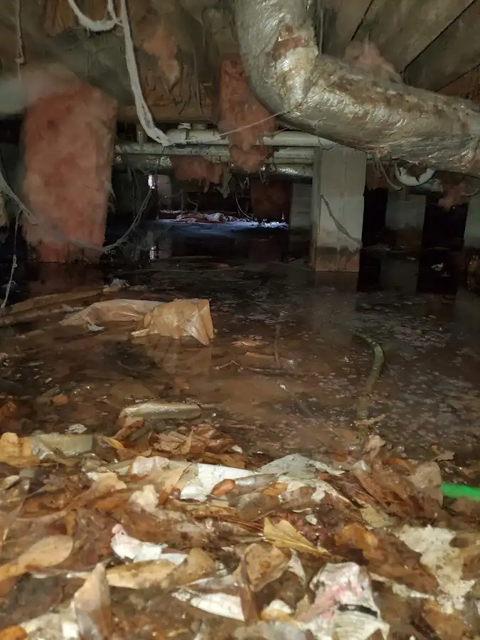 Crawl space flood assessment for Commercial Water Damage Restoration in Parma